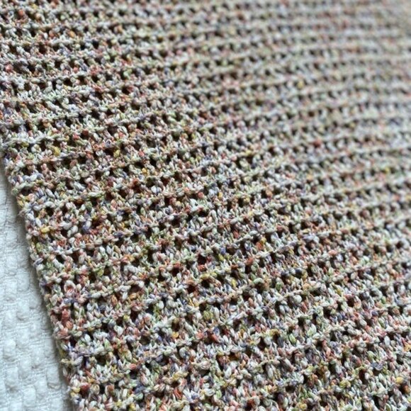 Cabi Women's Open Knit Multi-Color Short Sleeve Cotton Sweater Size M - Picture 5 of 9